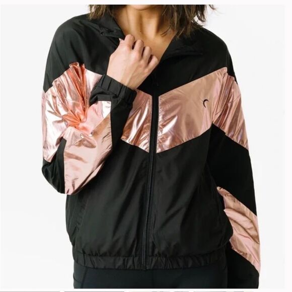🟢Zyia Active Pink Shine Block Lined Lightweight Windbreaker Jacket Size XL - Picture 1 of 8